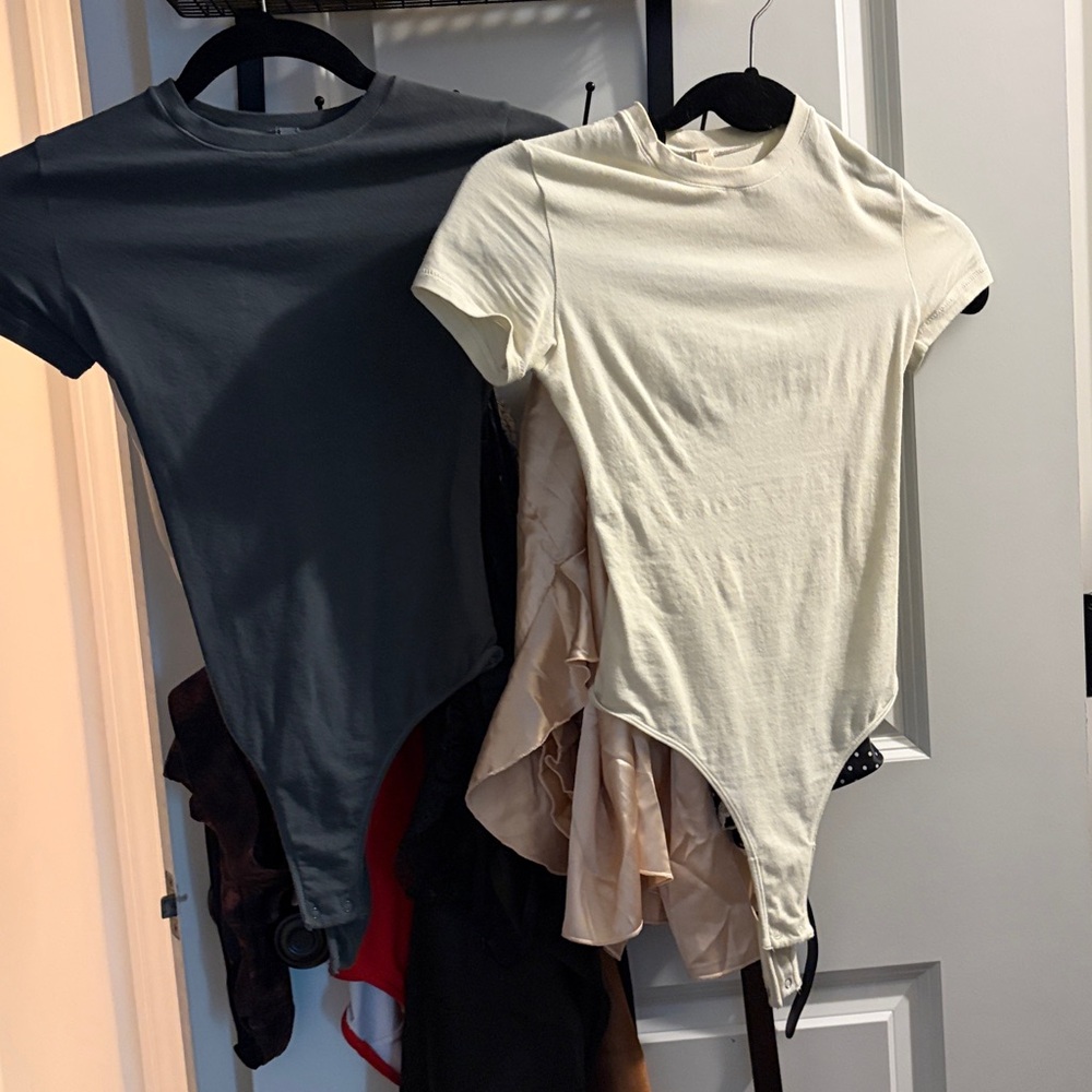 SKIMS 2 Pack XXS Cotton Jersey TShirt Bodysuit - Picture 8 of 8